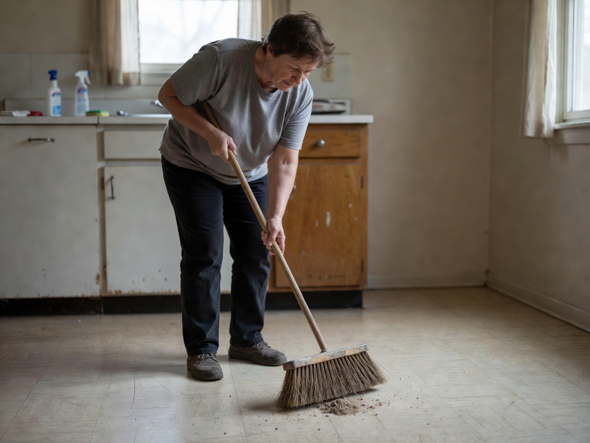 Person using a straightforward household product for a simple daily task